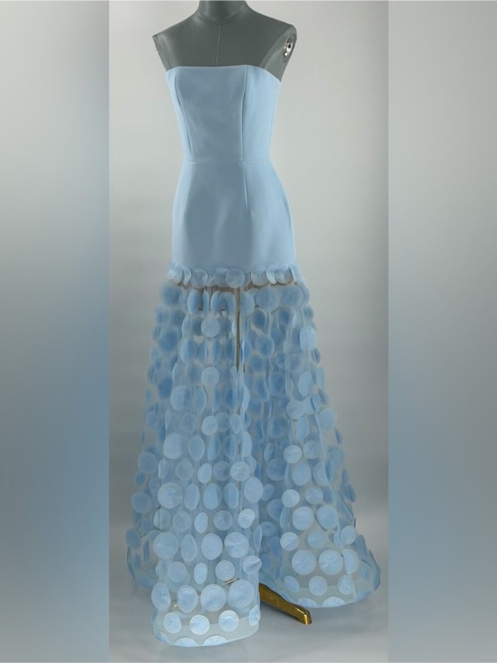 🆕 BRONX & BANCO 🧿 NWOT Harper Strapless Gown, Powder Blue - Sz XS US 2 - Picture 3 of 15
